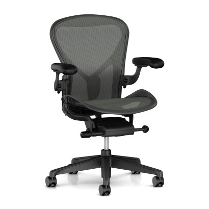 Herman Miller Aeron, Svart - Fixed PostureFit support