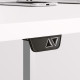 Höj och sänkbart skrivbord, silver stativ och mörkgrå skiva - Standard Höj och sänkbart skrivbord, silver stativ och mörkgrå skiva - Standard