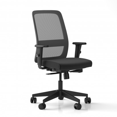 Cavaletti, ergonomisk kontorsstol - svart mesh