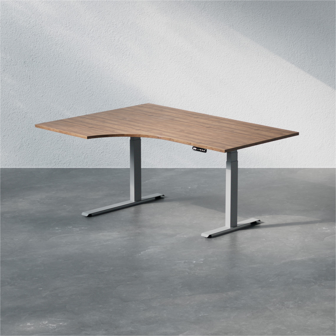 Svängt höj- och sänkbart skrivbord - DPJ Workspace