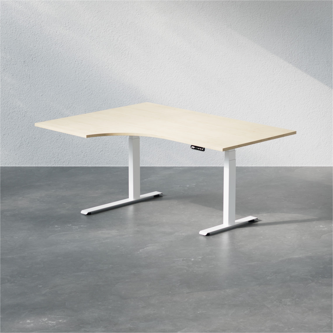 Svängt höj- och sänkbart skrivbord - DPJ Workspace