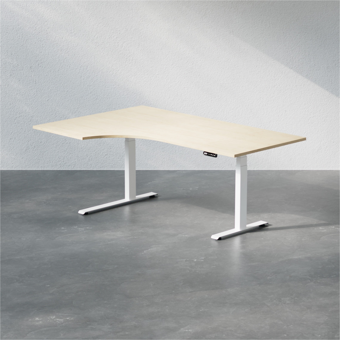 Svängt höj- och sänkbart skrivbord - DPJ Workspace