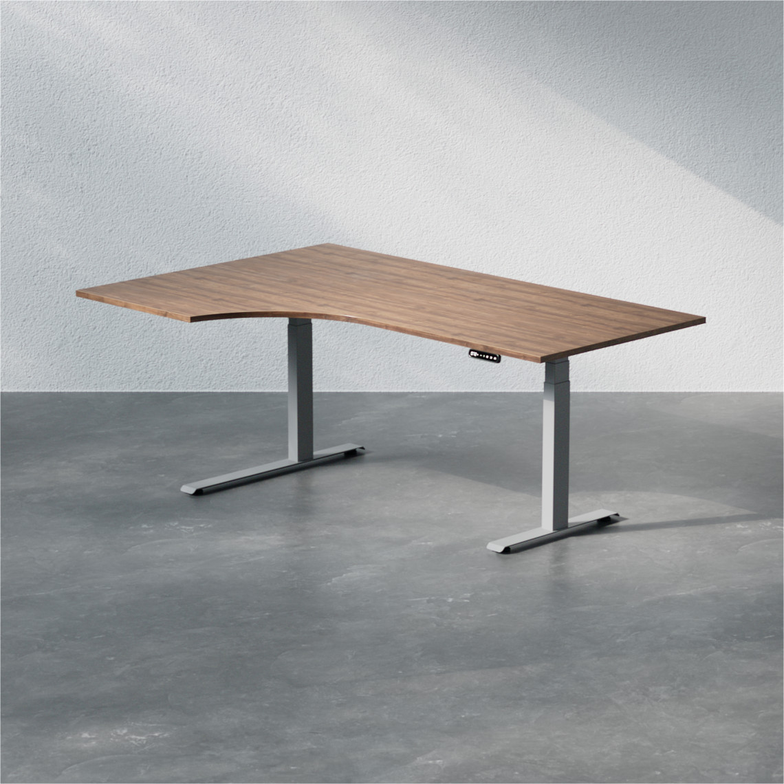 Svängt höj- och sänkbart skrivbord - DPJ Workspace