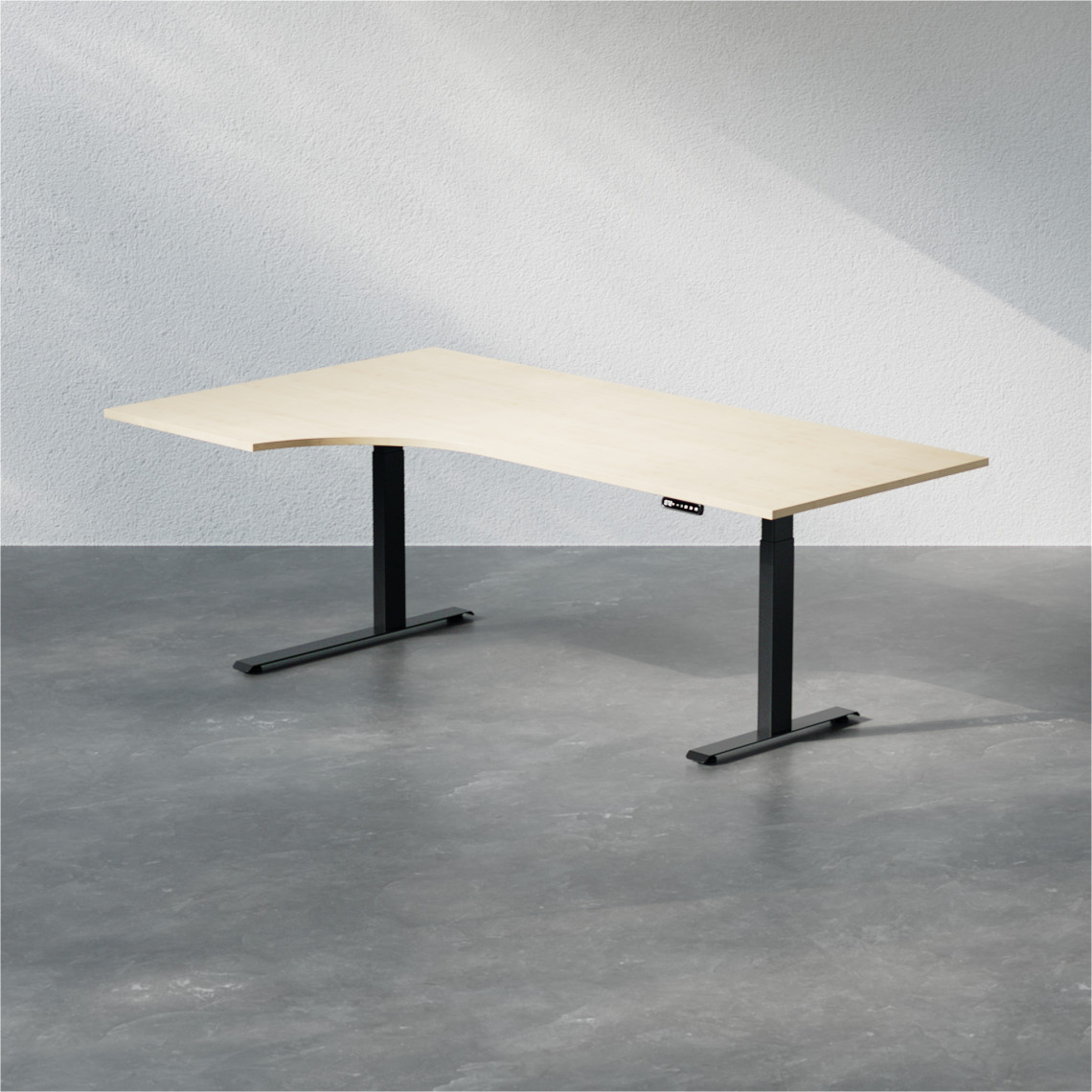 Svängt höj- och sänkbart skrivbord - DPJ Workspace