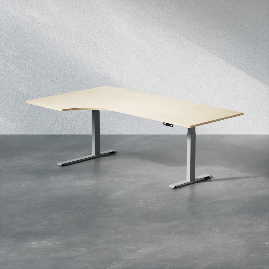 Svängt höj- och sänkbart skrivbord - DPJ Workspace