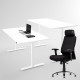 AS6000, kontorsstol + höj- och sänkbart skrivbord vitt 100x60 cm - Komplett arbetsplats AS6000, kontorsstol + höj- och sänkbart skrivbord vitt 100x60 cm - Komplett arbetsplats