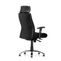 AS6000, kontorsstol + höj- och sänkbart skrivbord vitt 100x60 cm - Komplett arbetsplats