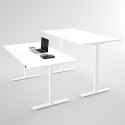 Herman Miller Aeron + Höj- och sänkbart skrivbord vitt 100x60 cm - Komplett arbetsplats