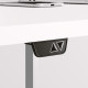 Herman Miller Aeron + Höj- och sänkbart skrivbord vitt 100x60 cm - Komplett arbetsplats Herman Miller Aeron + Höj- och sänkbart skrivbord vitt 100x60 cm - Komplett arbetsplats