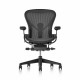 Herman Miller Aeron, Svart - Adjustable PostureFit support Herman Miller Aeron, Svart - Adjustable PostureFit support