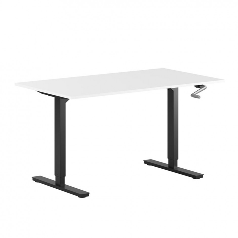 Höj och sänkbart skrivbord med vev Höj och sänkbart skrivbord med vev