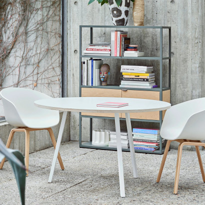 Bord Loop Stand Round Table - Ø105 cm, Vit