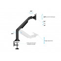 M VESA Gas Lift Arm Desk or Wall Basic Black M VESA Gas Lift Arm Desk or Wall Basic Black