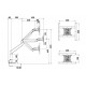 M VESA Gas Lift XL Single Black M VESA Gas Lift XL Single Black