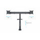 M VESA Gas Lift Arm w. Duo Crossbar 2 Black M VESA Gas Lift Arm w. Duo Crossbar 2 Black