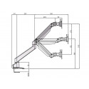 M VESA Gas Lift Arm w. Duo Crossbar 2 Black M VESA Gas Lift Arm w. Duo Crossbar 2 Black