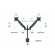 M VESA Gas Lift Arm Dual Black M VESA Gas Lift Arm Dual Black