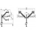 M VESA Gas Lift Arm Dual Black M VESA Gas Lift Arm Dual Black