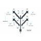 M VESA Gas Lift Arm Quad Black M VESA Gas Lift Arm Quad Black