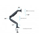 M Deskmount Gas Spring Single Black M Deskmount Gas Spring Single Black