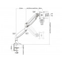 M Deskmount Gas Spring Single Black M Deskmount Gas Spring Single Black
