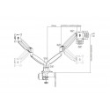 M Deskmount Gas Spring Dual Black M Deskmount Gas Spring Dual Black