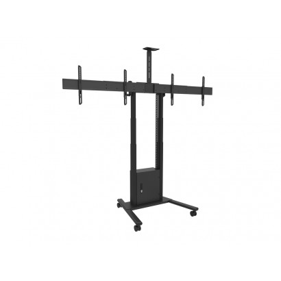 M Motorized Floorstand Dual Screen incl cabinet & cam-shelf 120kg