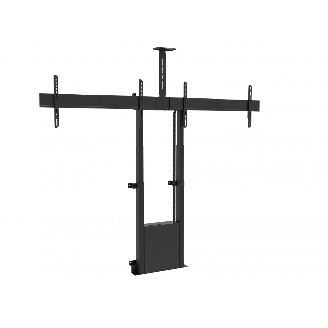 M Motorized Floormount Dual Screen incl cabinet & cam-shelf 120kg M Motorized Floormount Dual Screen incl cabinet & cam-shelf 120kg