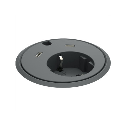 Bordsuttag Powerdot 17 - 1 El, 2 USB-C, 1 kabelgenomföring