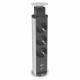 Axessline PopUp - 3 El 2 USB Laddare Ø 60 mm, Silver Axessline PopUp - 3 El 2 USB Laddare Ø 60 mm, Silver