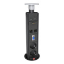 Axessline PopUp - 2 El 2 Data 2 USB 1 VGA/audio 1 HDMI Ø80 Axessline PopUp - 2 El 2 Data 2 USB 1 VGA/audio 1 HDMI Ø80
