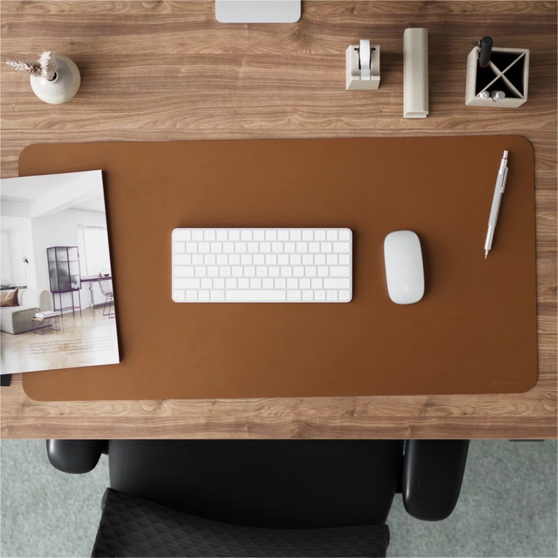 Skrivbordsunderlägg i läder | DPJ Workspace Återbruk