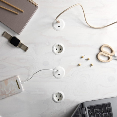 Bordsuttag Axessline Powerdot Mini 52 - USB-C