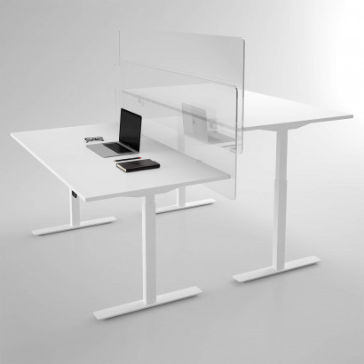 Bordsskärm plexiglas inklusive beslag