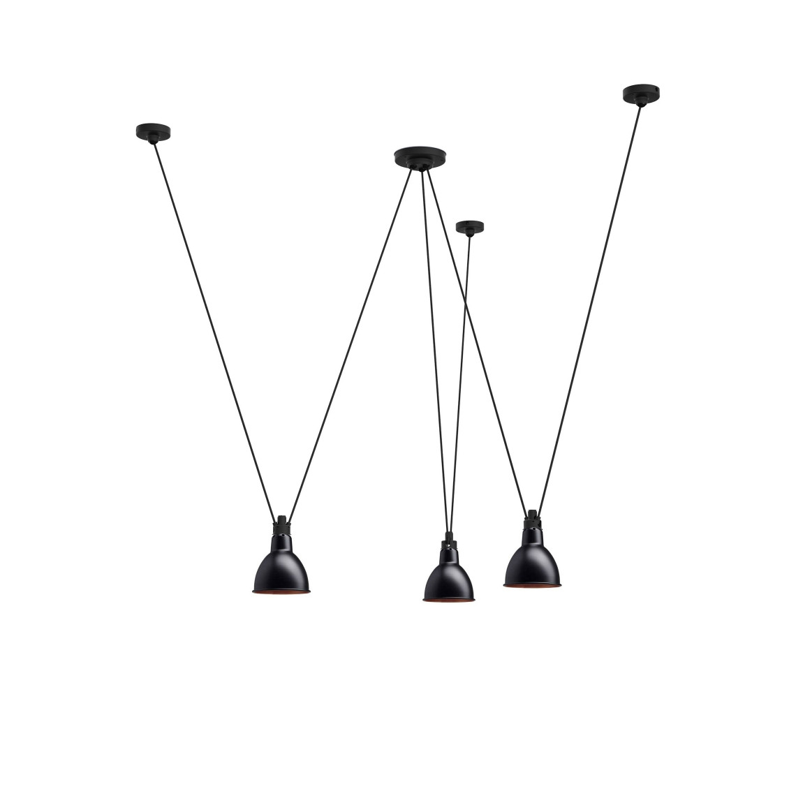 Les Acrobates de Gras No 325 - Round L Black / Copper Les Acrobates de Gras No 325 - Round L Black / Copper