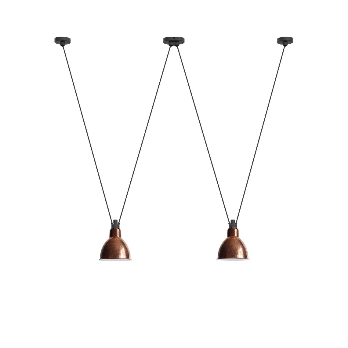 Les Acrobates de Gras No 324 - Round L Raw Copper / White Les Acrobates de Gras No 324 - Round L Raw Copper / White