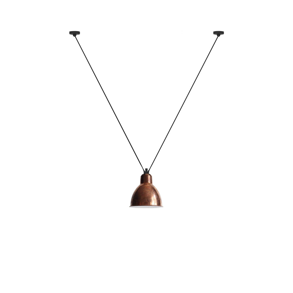 Les Acrobates de Gras No 323 - Round XL Raw Copper / White Les Acrobates de Gras No 323 - Round XL Raw Copper / White