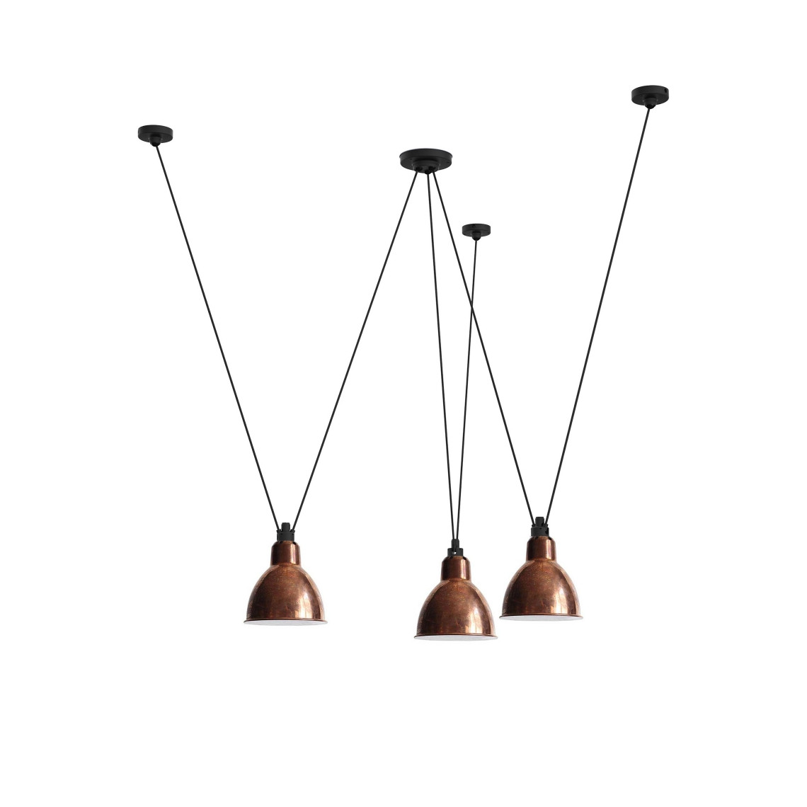 Les Acrobates de Gras No 325 - Round XL Raw Copper / White Les Acrobates de Gras No 325 - Round XL Raw Copper / White