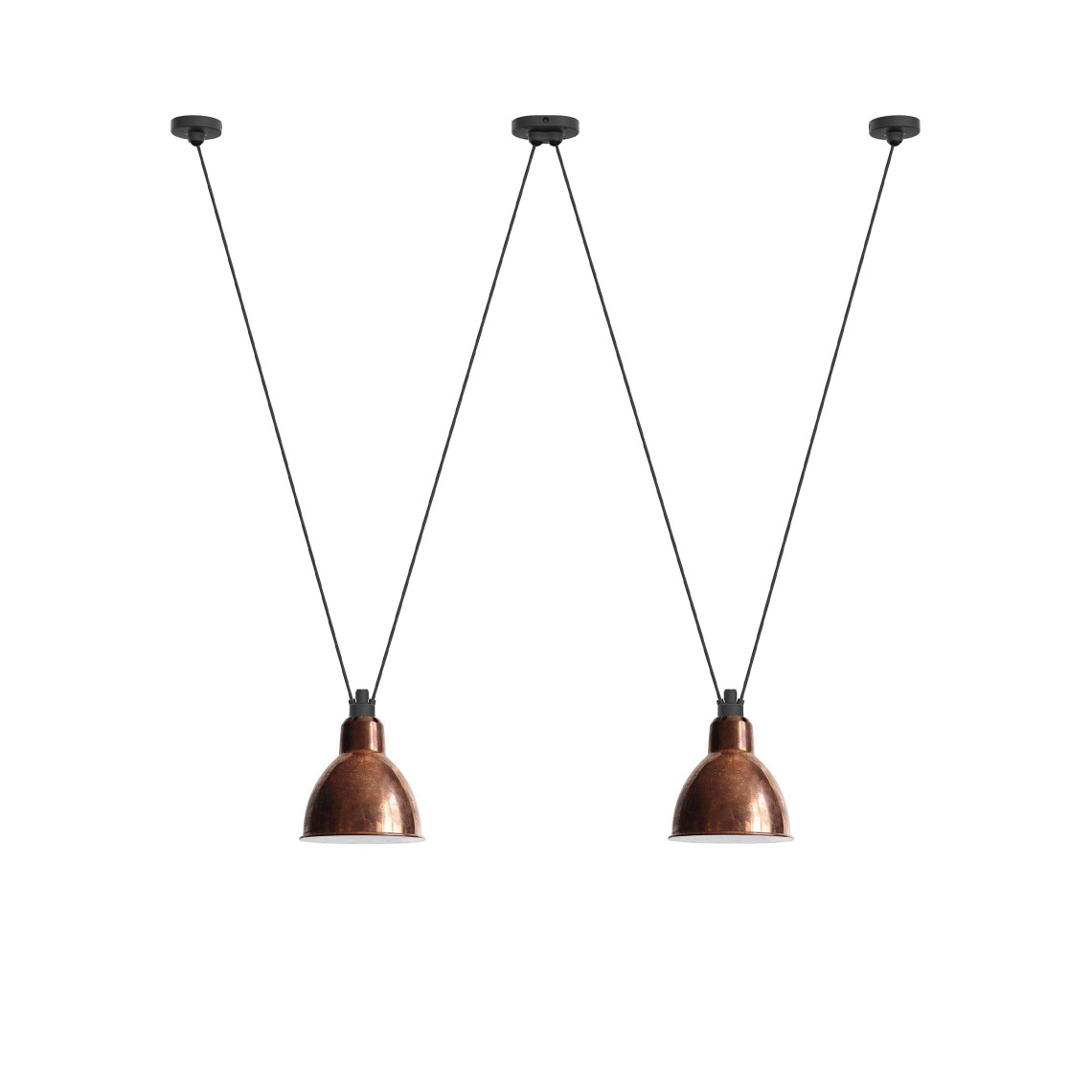 Les Acrobates de Gras No 324 - Round XL Raw Copper / White Les Acrobates de Gras No 324 - Round XL Raw Copper / White