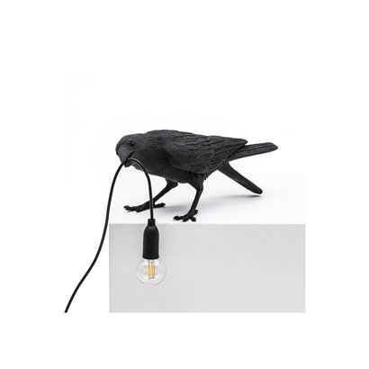 Bird Lamp Playing - Svart
