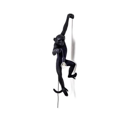 Vägglampa Monkey Lamp Outdoor Hanging Left Hand - Svart, tål utomhusbruk