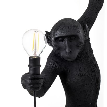 Vägglampa Monkey Lamp Outdoor Hanging Left Hand - Svart, tål utomhusbruk
