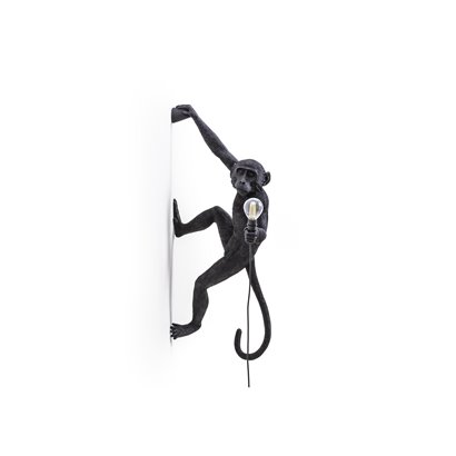 Monkey Lamp Outdoor Hanging Right Hand - Svart