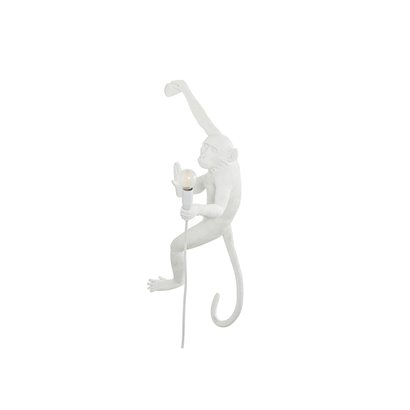 Monkey Lamp Indoor Hangning Right Hand - Vit