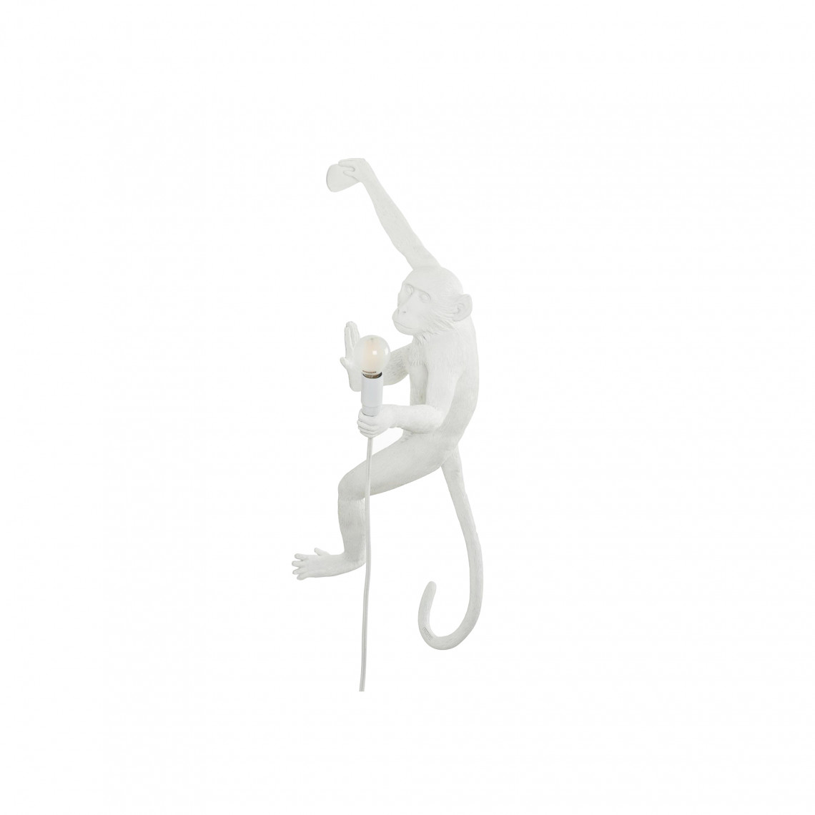 Monkey Lamp Indoor Hangning Right Hand - Vit 