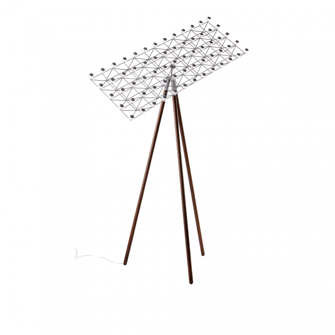 Space-Frame - Golvlampa Nickel, Brunbetsad ek Space-Frame - Golvlampa Nickel, Brunbetsad ek