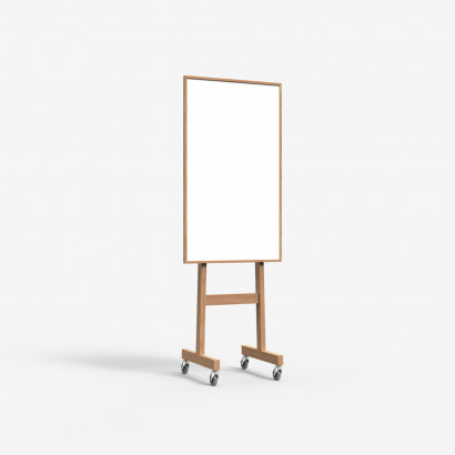 Mobil Whiteboard Wood - Ekstativ med hjul