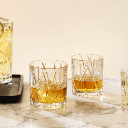 Orrefors whisky glas City Dof, 34 cl - SET