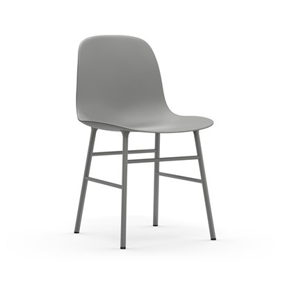 Stol Form - Metallben, säte i plast