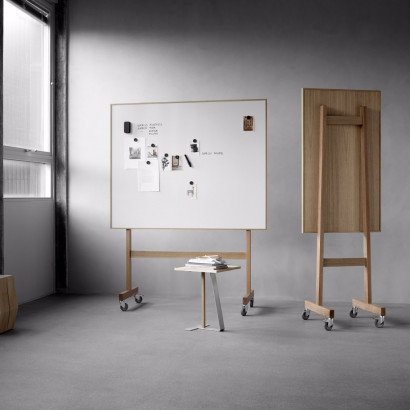 Mobil Whiteboard Wood - Ekstativ med hjul